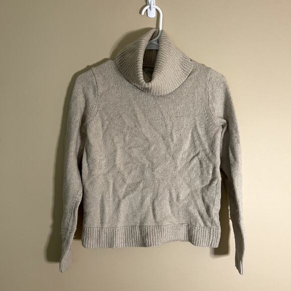 J Crew Small Tan Cowl Neck Sweater - Picture 1 of 3